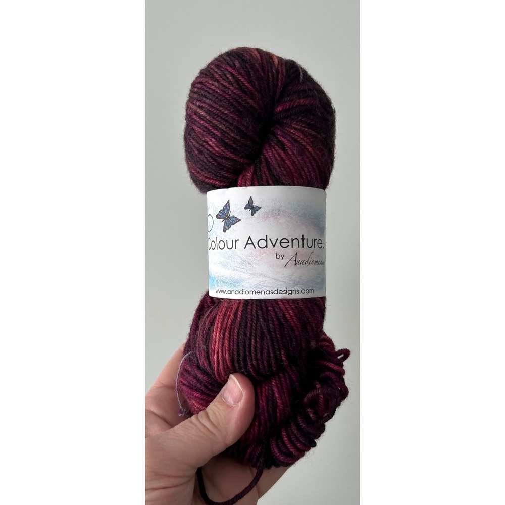 Colour Adventures exquisite Aran Yarn Embers Merino Cashmere Silk 200Y